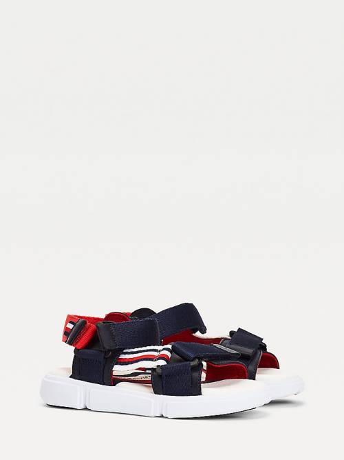 Tommy Hilfiger Adjustable Contrast Pántos Szandál Fiú Kék | TH587JPO