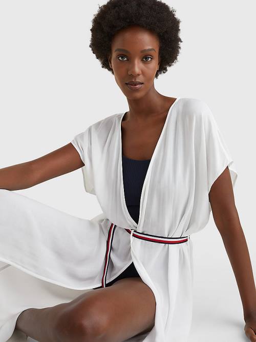 Tommy Hilfiger Adjustable Wrap Midi Ruha Fürdőruha Női Fehér | TH256HLO