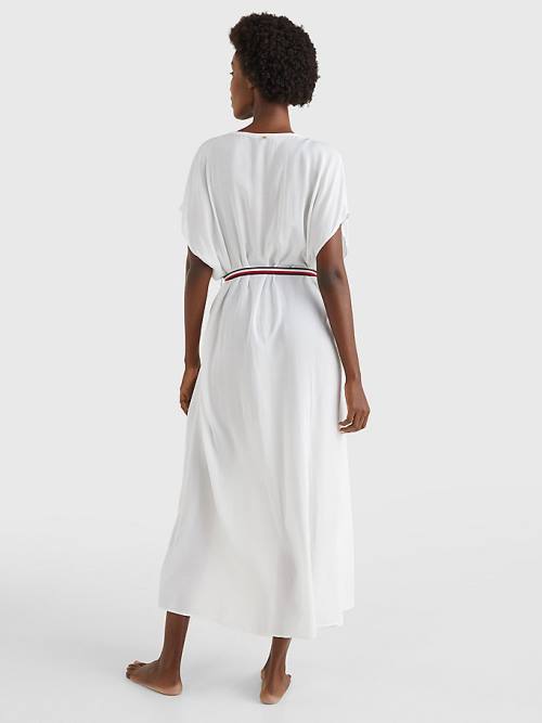 Tommy Hilfiger Adjustable Wrap Midi Ruha Fürdőruha Női Fehér | TH256HLO