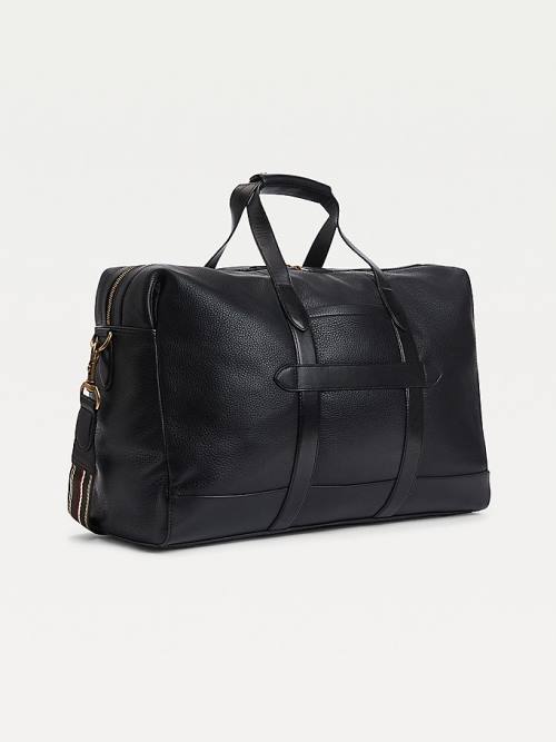 Tommy Hilfiger Alkalmi Bőr Duffel Táska Férfi Fekete | TH502GPD