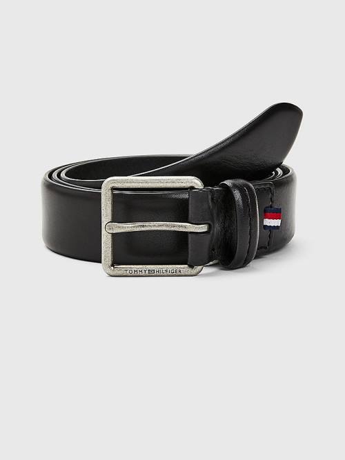 Tommy Hilfiger Alkalmi Bőr Essential Öv Férfi Fekete | TH524YLN