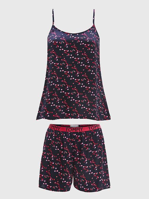 Tommy Hilfiger All Over Print Cami And Shorts Set Pizsama Női Kék | TH134VHN