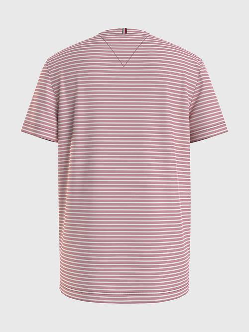 Tommy Hilfiger All-Over Stripe Póló Fiú Rózsaszín | TH827IFV