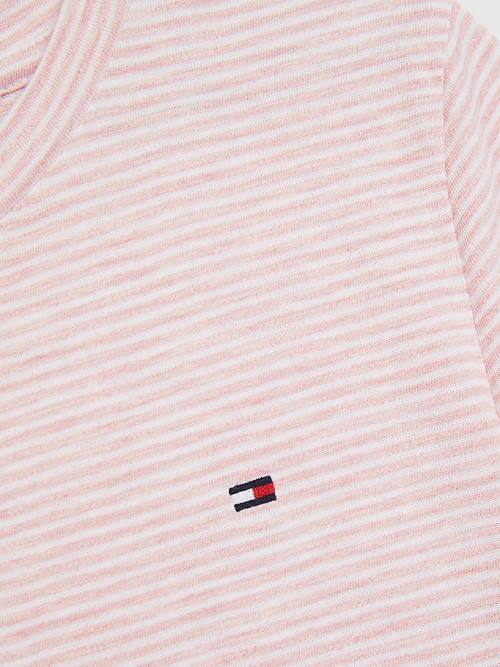 Tommy Hilfiger All-Over Stripe Póló Fiú Rózsaszín | TH827IFV