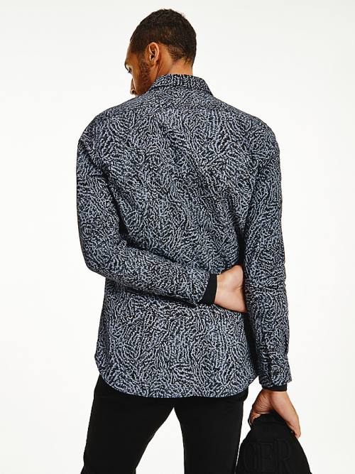 Tommy Hilfiger Animal Print Slim Fit Ingek Férfi Fekete | TH192IFS