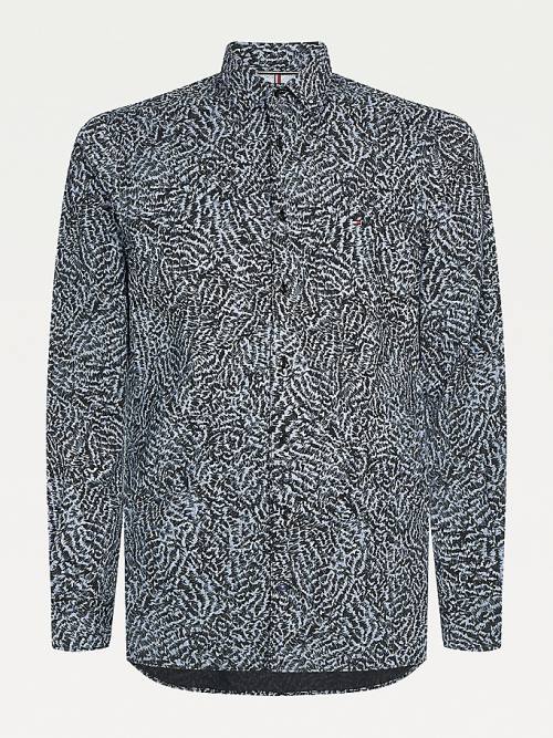 Tommy Hilfiger Animal Print Slim Fit Ingek Férfi Fekete | TH192IFS