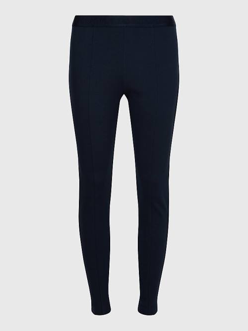 Tommy Hilfiger Audrey Slim Fit Leggings Női Kék | TH781VMG