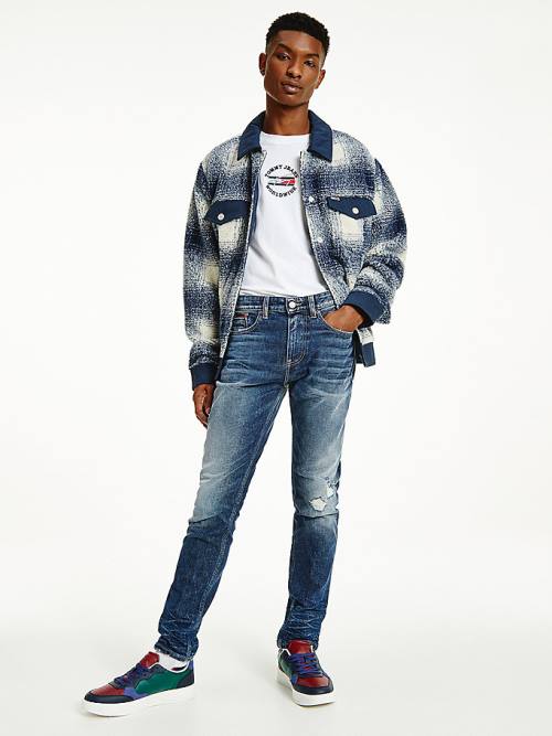 Tommy Hilfiger Austin Slim Tapered Distressed Farmer Férfi Denim | TH896OAN