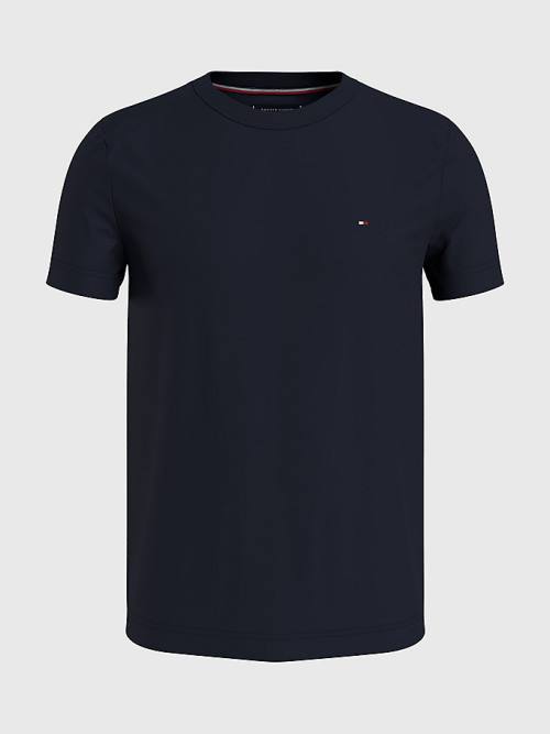 Tommy Hilfiger Back Logo Póló Férfi Kék | TH703TKL