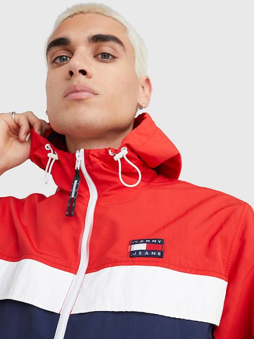 Tommy Hilfiger Badge Chicago Windbreaker Kabát Férfi Kék | TH791BTN