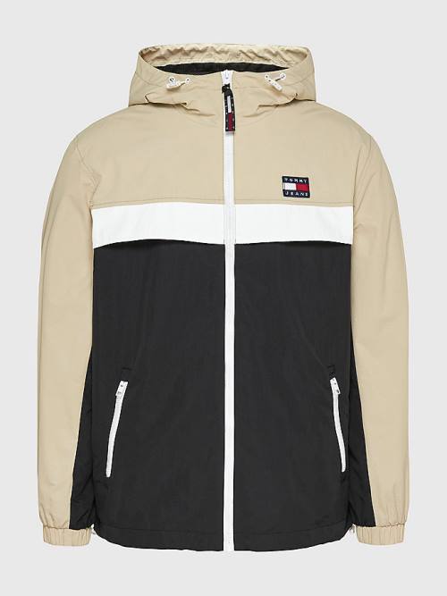 Tommy Hilfiger Badge Chicago Windbreaker Kabát Férfi Fekete | TH872BNO