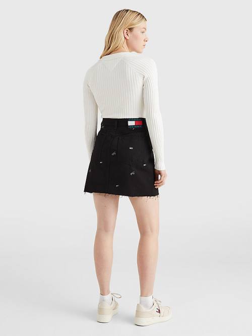 Tommy Hilfiger Badge Recycled Zip-Thru Cardigan Pulóverek Női Fehér | TH031RDV