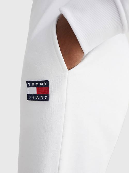 Tommy Hilfiger Badge Relaxed Fit Sweat Rövidnadrág Női Fehér | TH947NTB