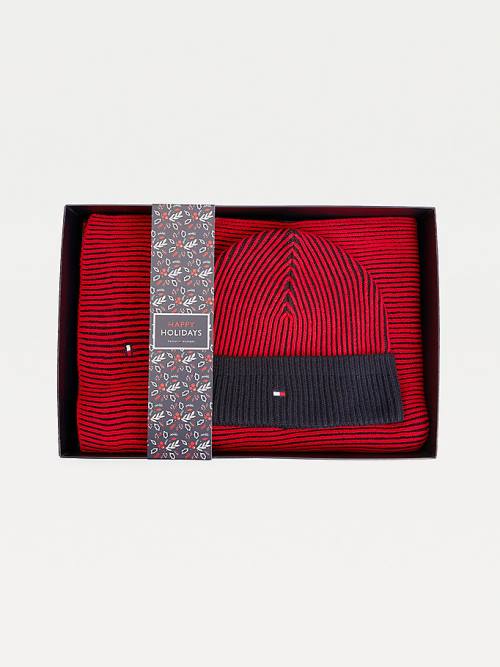 Tommy Hilfiger Beanie And Scarf Gift Set Kalap Férfi Kék | TH279YMZ