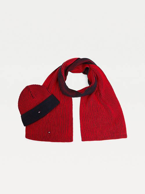 Tommy Hilfiger Beanie And Scarf Gift Set Kalap Férfi Kék | TH279YMZ