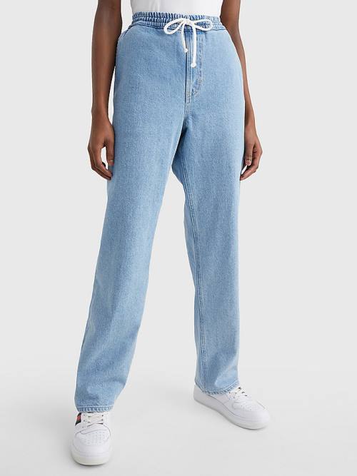 Tommy Hilfiger Betsy Drawstring Faded Jogger Farmer Női Denim | TH296QFX