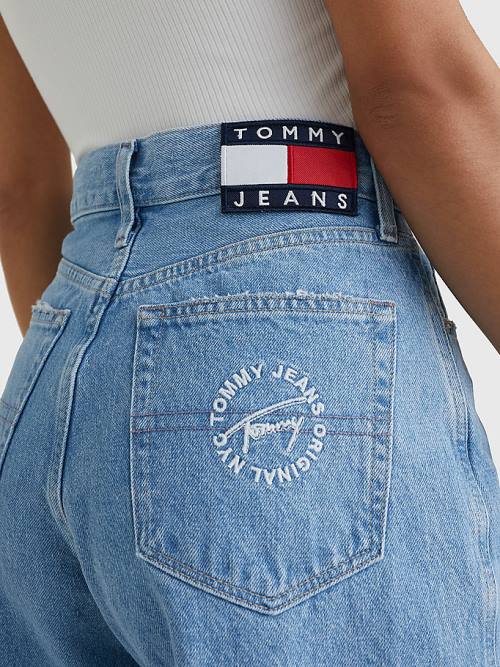 Tommy Hilfiger Betsy Mid Rise Loose Farmer Női Denim | TH297PKT