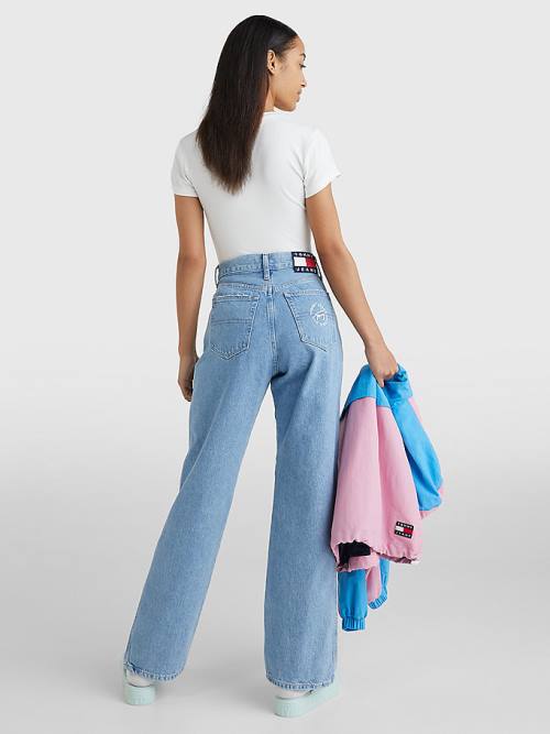 Tommy Hilfiger Betsy Mid Rise Loose Farmer Női Denim | TH297PKT