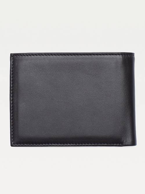 Tommy Hilfiger Bifold Bőr Pénztárca Férfi Fekete | TH312LIX