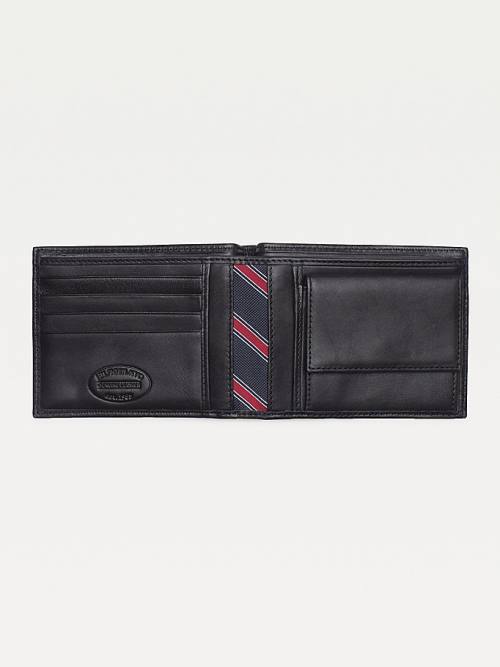 Tommy Hilfiger Bifold Bőr Pénztárca Férfi Fekete | TH312LIX