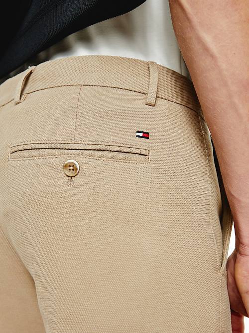 Tommy Hilfiger Bleecker Pressed Slim Fit Nadrág Férfi Bézs | TH791SQL