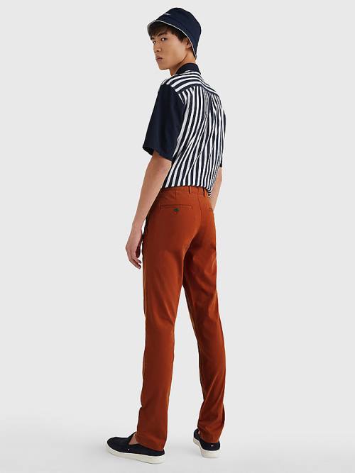 Tommy Hilfiger Bleecker Satin Slim Fit Chinos Nadrág Férfi Piros | TH084LPV