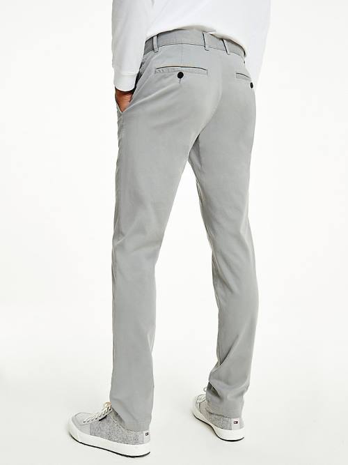 Tommy Hilfiger Bleecker Satin Slim Fit Chinos Nadrág Férfi Szürke | TH294XOF