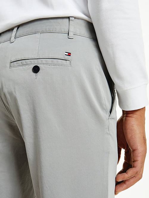 Tommy Hilfiger Bleecker Satin Slim Fit Chinos Nadrág Férfi Szürke | TH294XOF