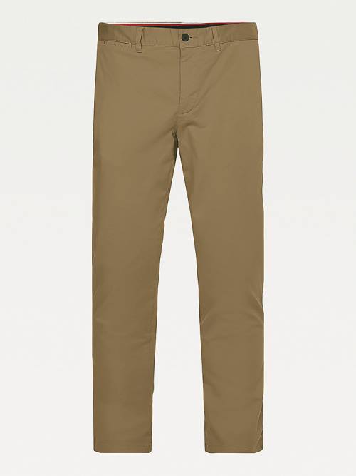 Tommy Hilfiger Bleecker Satin Slim Fit Chinos Nadrág Férfi Barna | TH296UIE