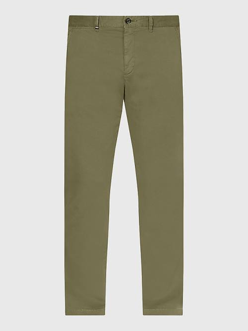 Tommy Hilfiger Bleecker Satin Slim Fit Chinos Nadrág Férfi Barna | TH651XMT