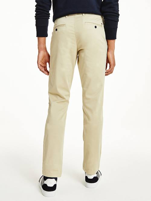 Tommy Hilfiger Bleecker Satin Slim Fit Chinos Nadrág Férfi Khaki | TH824FMY