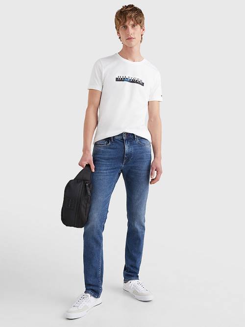 Tommy Hilfiger Bleecker Slim Faded Farmer Férfi Denim | TH421YEF