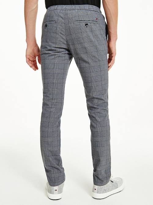 Tommy Hilfiger Bleecker Slim Fit Check Nadrág Férfi Szürke | TH427DQW