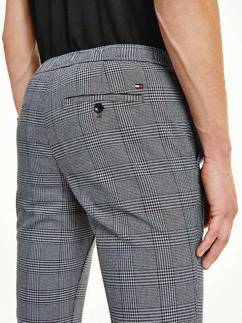 Tommy Hilfiger Bleecker Slim Fit Check Nadrág Férfi Szürke | TH427DQW