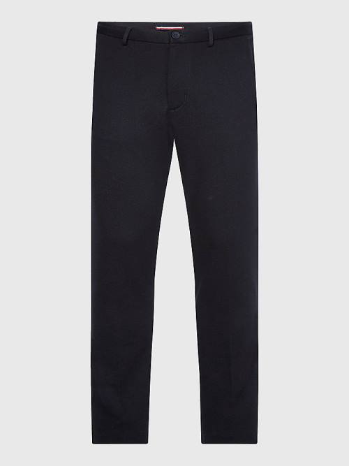 Tommy Hilfiger Bleecker Slim Fit Jersey Chinos Nadrág Férfi Fekete | TH790XVG