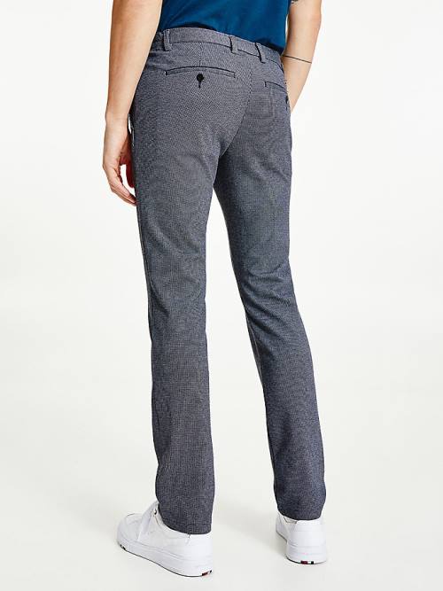 Tommy Hilfiger Bleecker Slim Puppytooth Check Nadrág Férfi Kék | TH107MRS