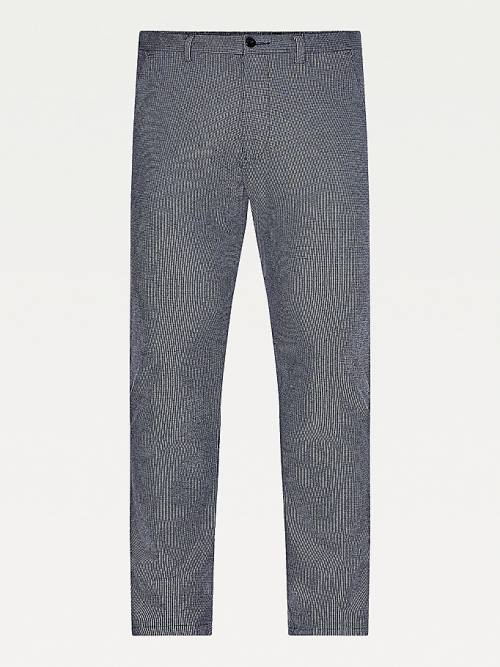 Tommy Hilfiger Bleecker Slim Puppytooth Check Nadrág Férfi Kék | TH107MRS