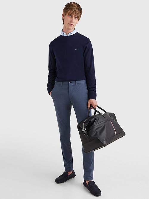 Tommy Hilfiger Bleecker Wool Look Slim Fit Nadrág Férfi Kék | TH273FJP