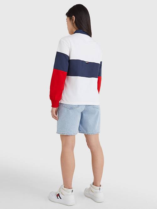 Tommy Hilfiger Boxy Cropped Long Sleeve Póló Női Kék | TH291LBJ