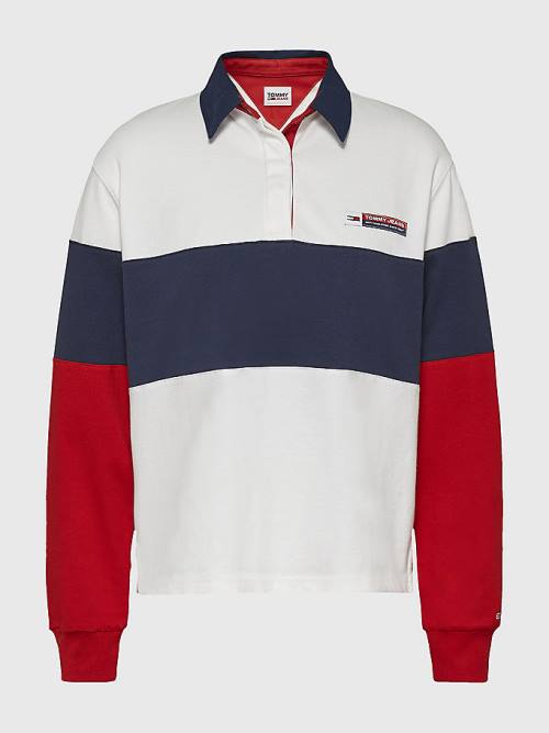 Tommy Hilfiger Boxy Cropped Long Sleeve Póló Női Kék | TH291LBJ