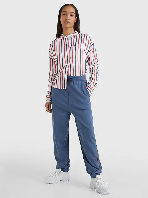 Tommy Hilfiger Boxy Stripe Ingek Női Fehér | TH526ORW