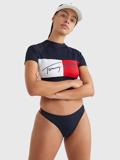 Tommy Hilfiger Brazilian Bikini Bottoms Fürdőruha Női Kék | TH095BAV