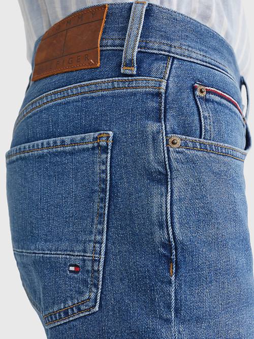 Tommy Hilfiger Brooklyn Faded Regular Rövidnadrág Férfi Denim | TH486ZUX