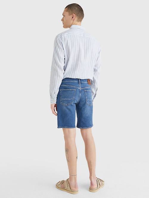 Tommy Hilfiger Brooklyn Faded Regular Rövidnadrág Férfi Denim | TH486ZUX