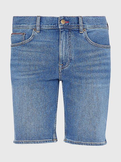 Tommy Hilfiger Brooklyn Faded Regular Rövidnadrág Férfi Denim | TH486ZUX