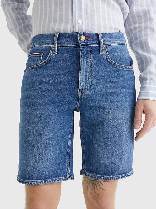 Tommy Hilfiger Brooklyn Faded Regular Rövidnadrág Férfi Denim | TH486ZUX