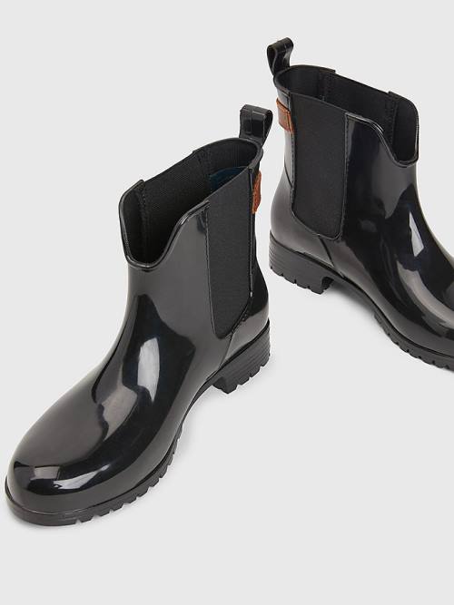 Tommy Hilfiger Buckled Ankle Wellies Bakancs Női Fekete | TH208LWS