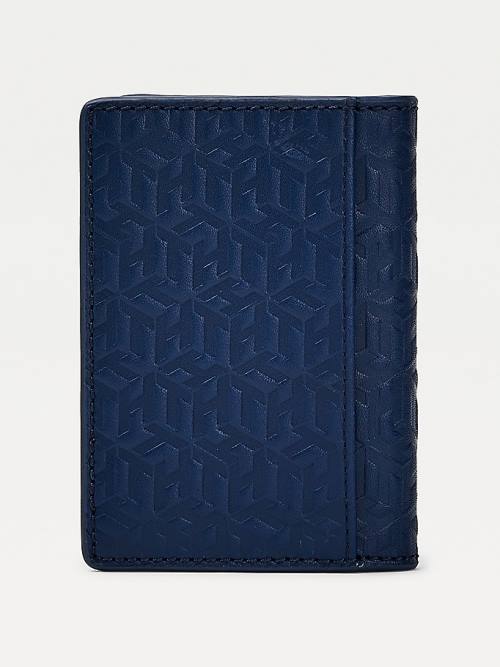 Tommy Hilfiger Business Monogram Bifold Card Holder Pénztárca Férfi Kék | TH134VKE