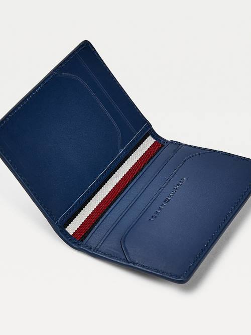 Tommy Hilfiger Business Monogram Bifold Card Holder Pénztárca Férfi Kék | TH134VKE