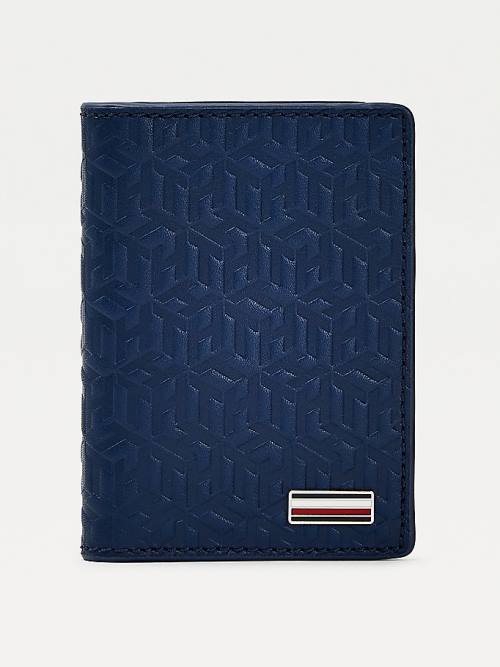 Tommy Hilfiger Business Monogram Bifold Card Holder Pénztárca Férfi Kék | TH134VKE